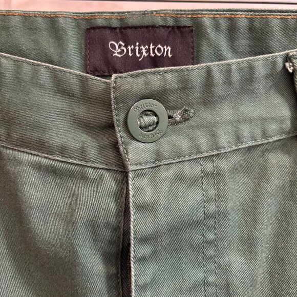 Brixton Reserve Standard Fit Chino Pants Men’s 34x32 Green - Picture 4 of 11